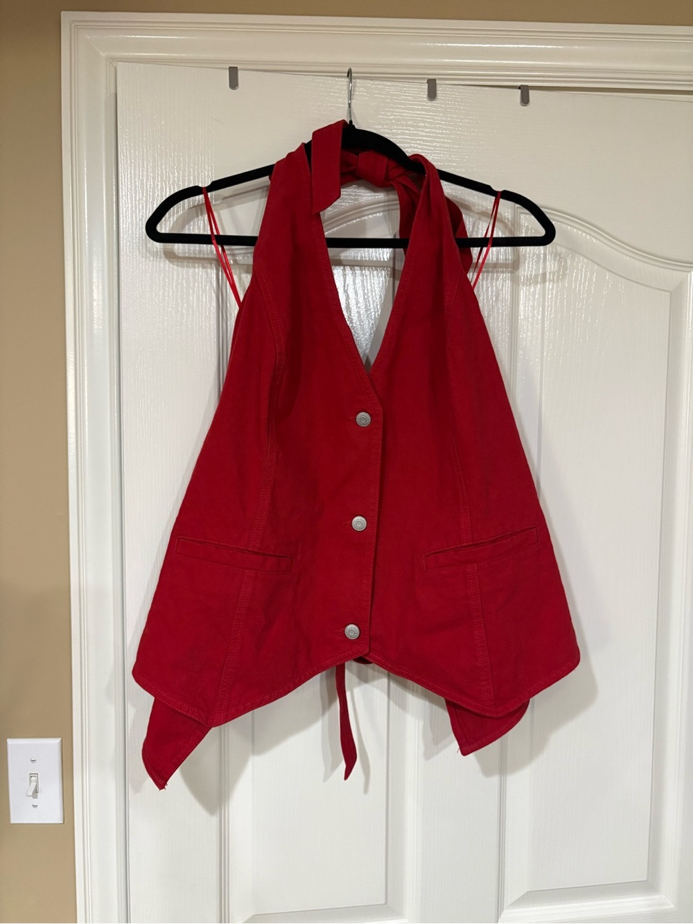 NWOT- Wild Fable Red Denim Halter Vest Top - Women